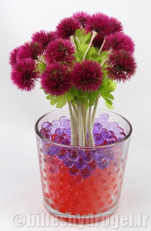 fleurs artificielles dans billes hydrogel 2-2,5mm