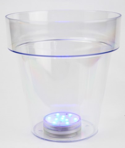 leds dans vase acrylique transparent