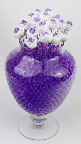 centre de table billes hydrogel violettes
