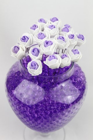décoration billes hydrogel violettes