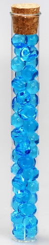 tube cristaux d'eau bleu
